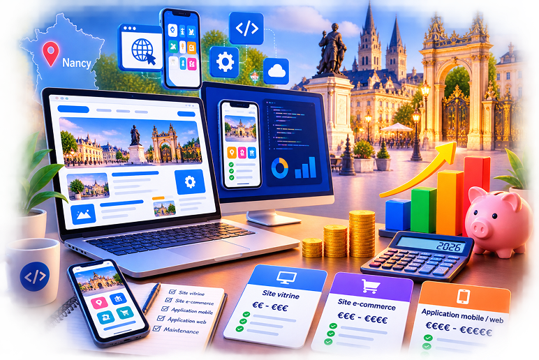 Budget site internet et application à Nancy : les vrais chiffres en 2026